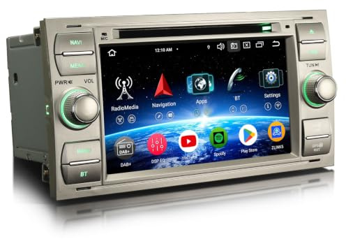 Erisin 7 Android 16 Autoradio Bluetooth für Ford Kuga Transit Focus Fiesta | Ford C-Max S-Max Galaxy CarPlay Android Auto GPS Navigation WLAN 4G DSP DAB+ FM RDS CD Player IPS Touchscreen 8-Kern 4GB+64GB