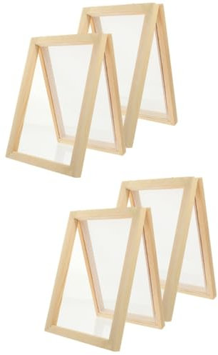 SEWACC 4 Stück Papierrahmen DIY Papierblumen De Frames Fotorahmen Papierherstellungsset Papierherstellungsform Papierherstellungsbildschirm Kit Papierherstellungswerkzeuge
