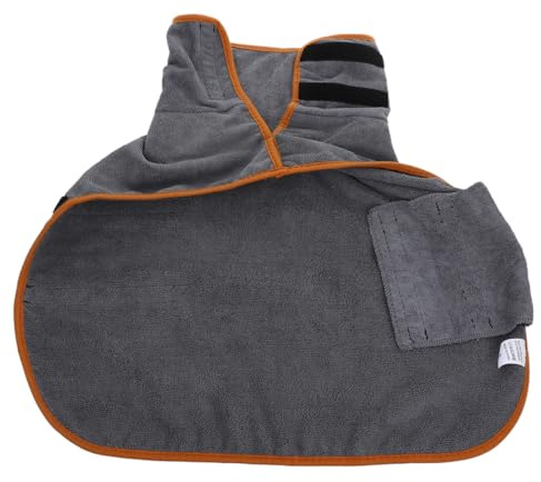 INOOMP Hundebademantel Aus Frottee Für Große Hunde Wasserabsorbierendes Handtuch Schnelltrocknend Wickeldesign Für Körperschutz Geeignet Für Haustiere