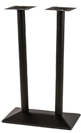 SAM Standfuß Doppelsäule Hoch 40x70x110 cm Metall schwarz | lackiert, Tischfuß für Bartische inkl. Montageschrauben, Tischgestell für Stehtische