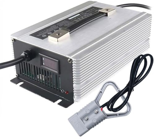WLEJSL Chargeur de Batterie Haute Puissance 12 V/24 V/36 V/48 V/60 V/72 V pour Chariot Élévateur, avec Prise de Sortie Anderson 50 A, pour Transpalette et Autolaveuse,12v 50a