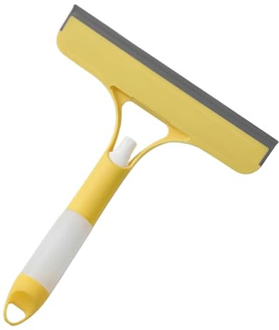 Window Squeegee, Spray Scrubber Brush, Multi Exterior Cleaning Tool, Ergonomic Handle Scraper, 2 in 1 Wiper with Spray Function, Ideal for Shower, Glass, Mirror, Car, Kitchen