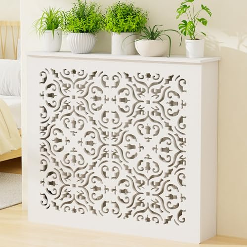 GSKFXJ Copertura del Radiatore per La Casa, Mensola per Radiatore Moderno, Copertura Termosifone in MDF, Copricalorifero Nascondere Tubi Disordinati(80 * 60 * 15cm/31.5 * 23.6 * 5.9in)