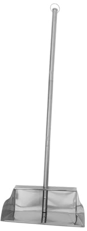 LOLIPPYY Recogedor Metálico Grande De Acero Inoxidable Extragrueso, Barra Larga Ergonómica, Herramienta Resistente para Jardín y Hogar, Limpieza Cómoda Sin Agacharse, Uso Interior y Exterior