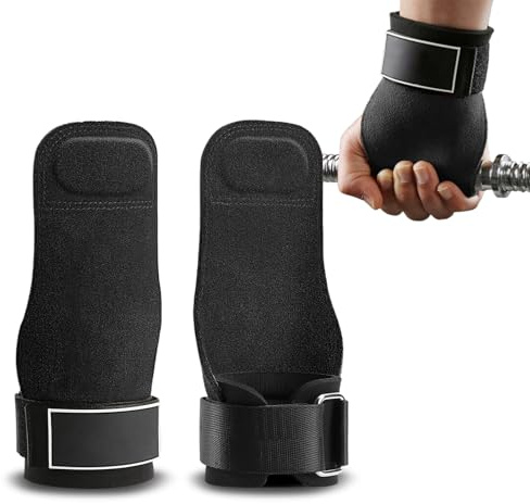 Qaestuan Cinghie di Sollevamento Polso, Cinghies da Polso per Sollevamentos Pesi Pelle di Mucca Pura, Cinghie per Sollevamentos Pesi Regolabile, per Sollevamento Pesis, Stacchi, Powerlifting