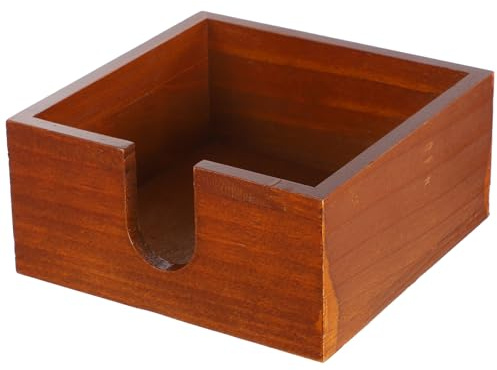 FONDOTIN Porta Tovaglioli Quadrato in Legno Dispenser per Tovaglioli di Carta la Casa e Ristoranti Contenitore Pratico da Tavolo Cucina e Sala da Pranzo