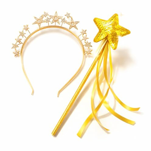 GONNCZ Damen Karneval & Fasching Party Accessoire – Eleganter Stern-Haarreif mit Sternstab – Leicht, beweglich & sofort einsatzbereit
