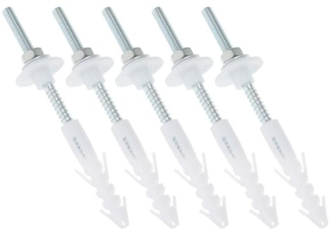 GALPADA Set da 5 Viti di Montaggio per Lavabo da Bagno in Acciaio Inox Bulloni di Fissaggio a Parete per Sanitari Raccordi e Elementi di Fissaggio per Installazione Stabile e Resistente
