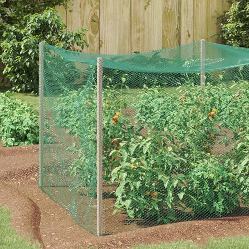 Nqyjm fågelskyddsnät grön 4 x 25 m polyeten för trädgård, terrass, yttre