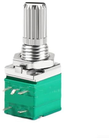 5 Stück RV097NS Potentiometer mit Schalter, 5-polig, versiegelt, variabler Widerstand, B1K-500 K Ohm, gerändelter Schaft für Audio-Lautstärkeregler, Reparatur (5-polig B10K)