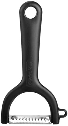 GastroMax - Julienne Skalare 14 cm - Förbered Grönsaker på ett Enkelt och Miljövänligt Sätt - Designad för att Göra Livet i Köket Enklare - Rostfritt Stål/Polypropylen - Svart - Kökstillbehör