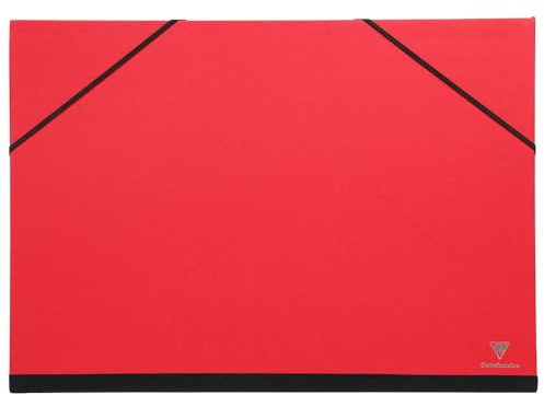 Clairefontaine 144405C - Un cartón con dibujo cierre elástico, 52 x 72 cm, color rojo