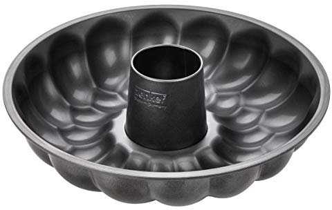 Zenker Hefezopfform Ø 32 cm BLACK METALLIC, Backform mit Antihaftbeschichtung, Hefekranzform aus hochwertigem Stahlblech, vielseitige Kuchenbackform, ideale Backform (Farbe: Schwarz) Menge: 1 Stück