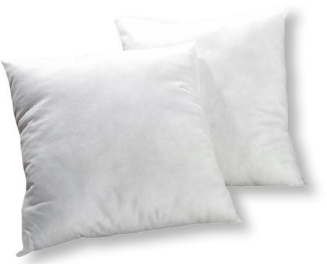 Haus und Deko 2er Pack Füllkissen ca. 35x35 cm Polyester leichte Innenkissen Sofakissen Kissen in Weiß