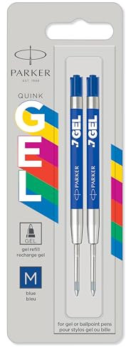 Parker Jotter Originals Gel Pen Refills | Smooth Blue Gel Ink Refills | Medium Tip (0.7mm) | 2 Count