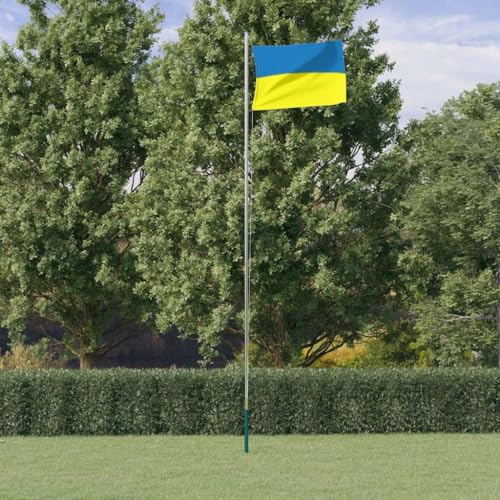 Home & Garden Decor Flaggen & Windsäcke Ukraine Flagge und Stange 6,23 m Aluminium