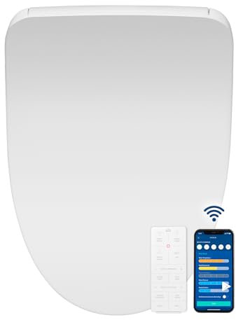 Bio Bidet BB1200 Elongated Smart Bidet, Warm Water Wash, Heated Seat & Dryer, App & Remote Control