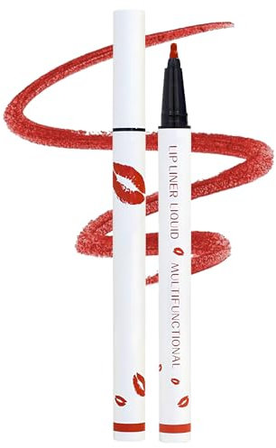 Lipliner, 2025 Neu Lipliner Wasserfest, 2-in-1 Langanhaltender Lippenkonturenstift mit Mattes Finish, Hochpigmentiert und Geschmeidig, Konturieren Sie Ihre Lippen (#014, 0.6ml)