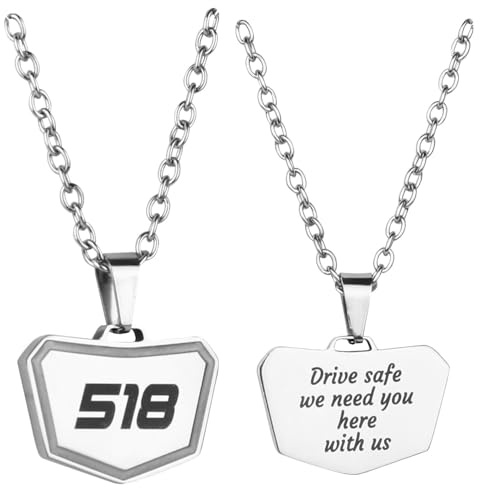 Collana con incisione personalizzata per numeri Motocross, collana Dirtbike in acciaio inox con testo, regalo per uomini, L, Acciaio inossidabile, Non pietra preziosa