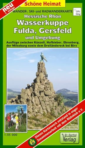 Wander-, Ski- und Radwanderkarte Hessische Rhön, Wasserkuppe, Fulda, Gersfeld und Umgebung: Ausflüge zwischen Künzell, Hofbieber, Ehrenberg, der ... bei Birx. 1:35000 (Schöne Heimat)