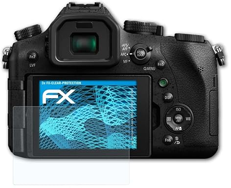 atFoliX Lámina Protectora de Pantalla compatible con Panasonic Lumix DMC-FZ2000 / FZ2500 Película Protectora, ultra transparente FX Protector Película (3X)