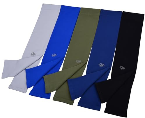 HOPESHINE Arm Cooling Sleeves UPF 50+ UV Protection Compression Cycling Outdoor Sports 5-Pairs