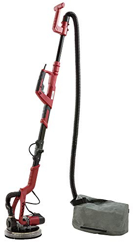 Arebos Levigatrice a collo lungo | per cartongesso | Levigatrice Muro | 750 Watt | Ø 225 mm | sistema di aspirazione | testa orientabile | 6 dischi abrasivi e valigetta