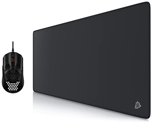 HyperX Pulsefire Haste – Gaming-Maus – Ultraleicht, 59g, Wabenschale, Hex-Design, 6 programmierbare Tasten & CSL-Computer - XXL Speed Gaming Mauspad Titanwolf Schwarz 900 x 400mm - XXL Mousepad