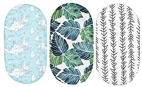 Baby Spannbettlaken - 3er Pack für Matratzenschoner für Kinderbetten -Schadstofffrei - für Beistellbett, Wiege und Stubenwagen (Kombination #1)