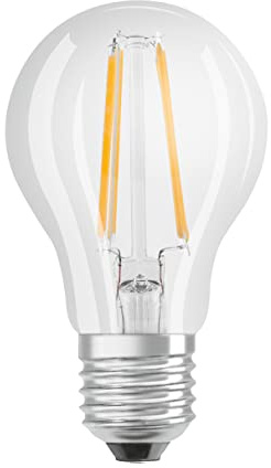 OSRAM LED Star Classic A, Sockel: E27, Nicht Dimmbar, Warmweiß, Ersetzt eine herkömmliche 60 Watt Lampe, Filament, 6er-Pack