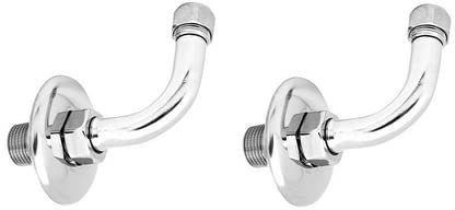 2 PZ CURVETTE SOTTOLAVABO CON ROSONE 1/2 x 3/8