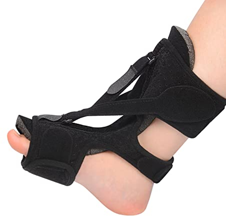 supregear Notturne per Fascite Plantare, Tutore per Caviglia per Caviglia con Sfera Massaggiante e Supporti per L'arco, Piedi Piatti Tendinite Achillea, 3 Cinghie Regolabili Stecca del Piede Supporto