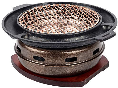 KANBUN Coreano Forno a Carbone Barbecue Stufa Commerciale Carbone di legna Griglia per Fuoco Rotonda per Uso Domestico Barbecue Giapponese per Arrosto di Carne Arrosto Barbecue Double the comfort