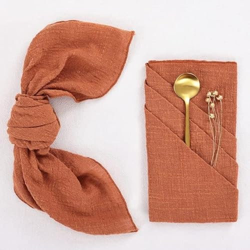 YEAG Gaze-Servietten, Seihtuch, Falten, Servietten, weiche Baumwolle, Tischservietten, dekorativ für Weihnachten, Hochzeit, Party, 4 Stück