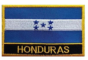 Ruoming 1 PCS Honduras Flag Patches Iron On or Sew On Embroidered Tactical Military National Honduras Patch