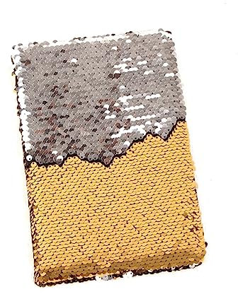 MAGICLULU Pailletten Notizbuch A5 Format Lose Blätter Pailletten Einband in Gold Und Silber Reisetaugliches Tagebuch Für Planung Und Alltag