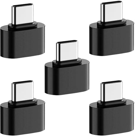 BORLTER CLAMP Adattatore OTG USB C a USB (5 Pezzi), Adattatore da C a USB A 3.0 Compatibile con MacBook, Cellulare e Dispositivo Tipo C