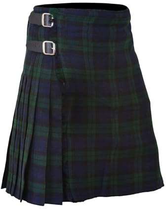 Allsafe Traders Kilt écossais de luxe pour homme - 8 m - Pour mariage, Montre noire, 48