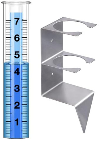 Pluviomètres pour cour, pluviomètre numérique | Pluviomètre sans fil avec piquet | Pluviomètre résistant au gel de 21,3 cm, collecteur d'eau de pluie pour cours, pelouses, allées, patio, jardin