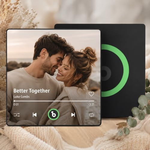 Personalisierter Kühlschrankmagnet mit Musik – Spotify Musikgeschenk für Ihn & Sie - Personalisierter Geschenk mit Foto & Text für Freund Paare, Valentinstag, Jahrestag, Weihnachten
