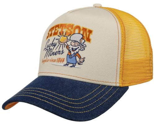 Stetson SOMBREROSHOP Lucky Miners Gorra Trucker Estilo Western Bordado Malla Hombre Todo el ano