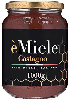 èMiele - Miele biologico Italiano di Castagno, 1000 gr, raccolto in Valchiusella - Piemonte - Italia