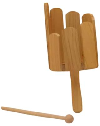 Instrument de musique destiné aux enfants, percussion en bois naturel, multi-tubes à huit sons, adapté à l'éveil musical, avec maillet inclus, idéal pour l'école et les groupes.