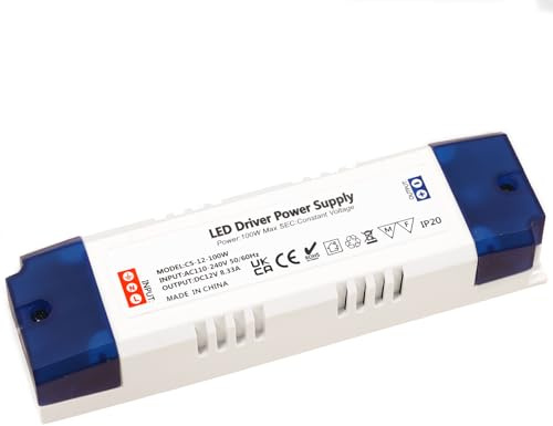MEEKBOS LED Trafo LED Transformator 1-100W 12V 8.3A Treiber Netzteil, Trafo 230V Auf 12V DC, keine Mindestbelastung, kein Flimmern, kein Rauschen für Überwachungskameras und LED-Leuchten,Lichtstreifen
