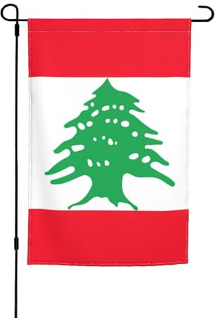 BBEXJIGY Drapeau du Liban imprimé drapeaux décoratifs d'extérieur 30,5 x 45,7 cm Décoration de maison et jardin