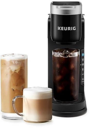 Keurig K-Café Barista Bar Single Serve Coffee Maker, with 3 Brew Sizes, Hot and Cold Brew Capabilities, 2oz Coffee Shot Button, Black (Renewed)
