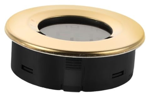 Gogogmee Digital Hygrometer and Indoor for Reptile Terrariums and Mason Jars, Round Embedded Gold Temperature and Humidity Gauge for Room and Jar Monitoring
