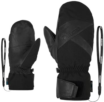 Ziener Herren GETTERO-Z Ski-Fäustling/Wintersport | wasserdicht, Wolle, Thermoshield, Black, 7,5