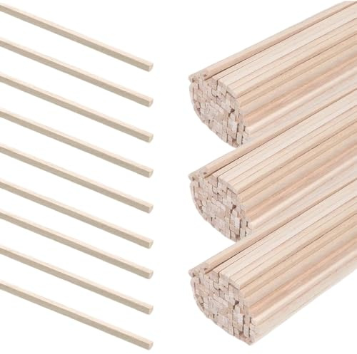 Palillos de madera para manualidades, 120 unidades, 30 cm, material tallado a mano, herramientas de mezcla para niños, estudiantes, clases de arte, escuela, aula