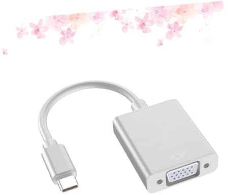 DIYEAH Adattatore Da Usb-c Vga Connettore Femmina Compatibile Usb Type-c Per Laptop e Tablet